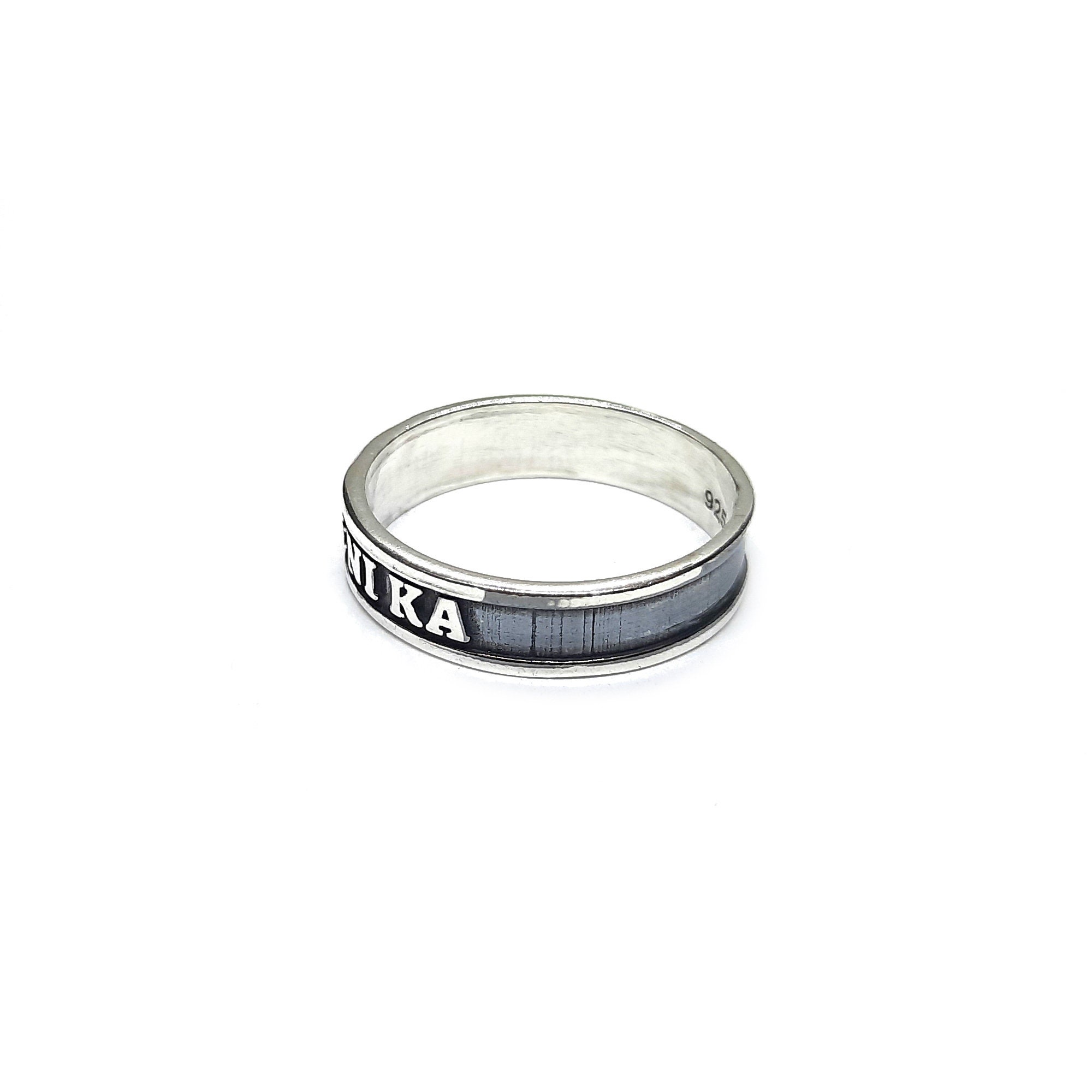 Sterling Silver Ring 6mm Wide IC XC Ni Ka Solid Genuine Hallmarked
