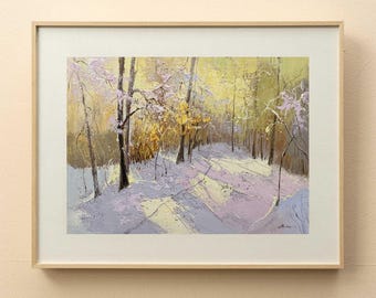 ルーヴシエンヌの雪 - アルフレッド・シスレーの手描き油絵複製、冬の