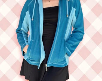 Vintage Y2K 2000s Double Zip up Jacket With Knitted Sleeves. - Etsy