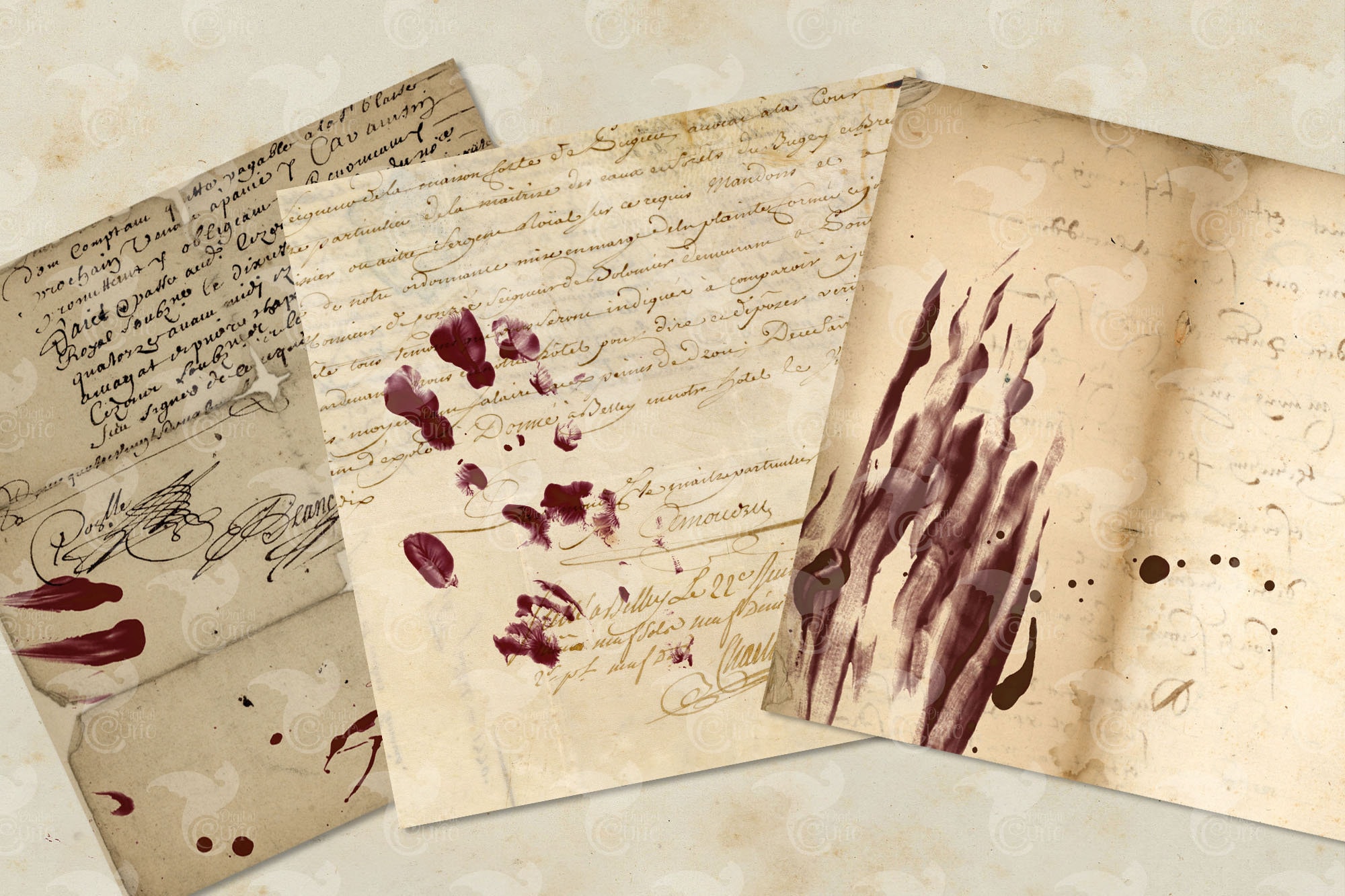 Bloody Letters Digital Paper, Vampire Printable (35 JPG) - Etsy