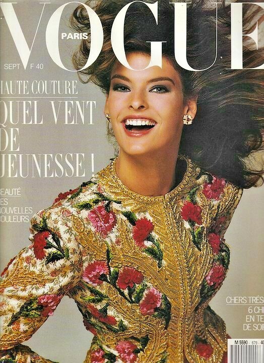 VOGUE PARIS 1987 LINDA EVANGELISTA CINDY CRAWFORD FURS VENDELA