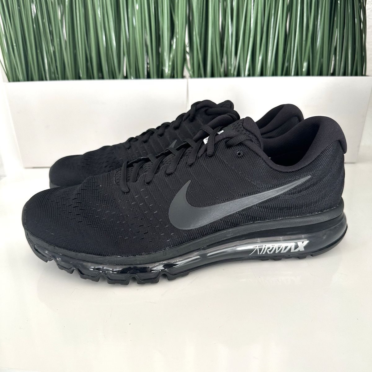 Nike Air Max 2017 Mens Running Shoes Triple Black 849559 004 Size