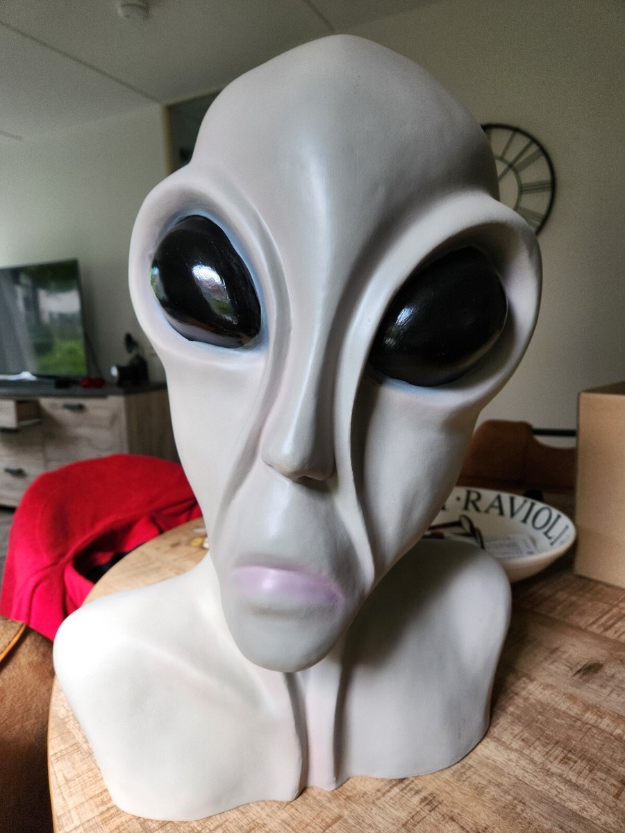 Extremely Rare! Alien Roswell Area 51 Lifesize Alien Bust Figurine