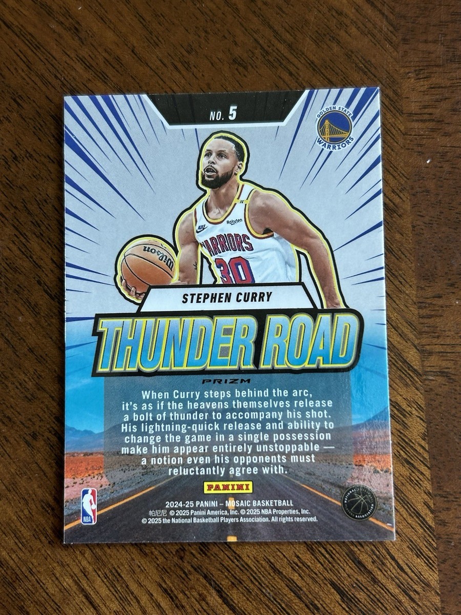 2024-25 Panini Mosaic - Stephen Curry Thunder Road Silver Prizm