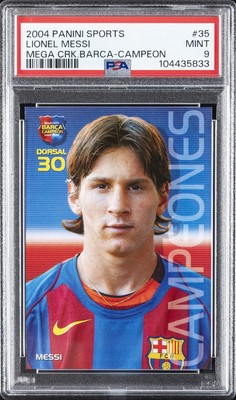 2004 PANINI SPORTS MEGA CRACKS BARCA #35 LIONEL MESSI ROOKIE RC