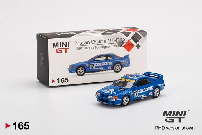 MINI GT 165 Nissan Skyline GT-R (R32) Gr. A #12 Calsonic 1990