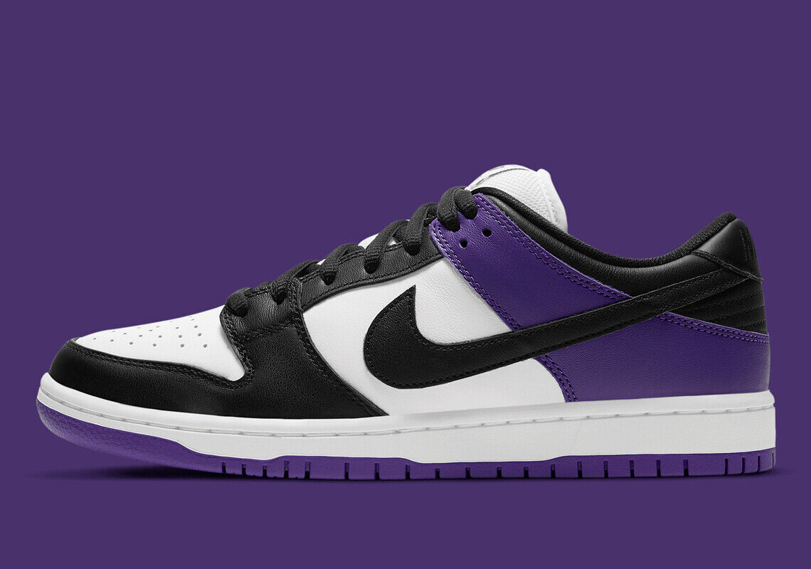 Nike SB Dunk Low Pro Court Purple Black White Men's Shoes Sz14