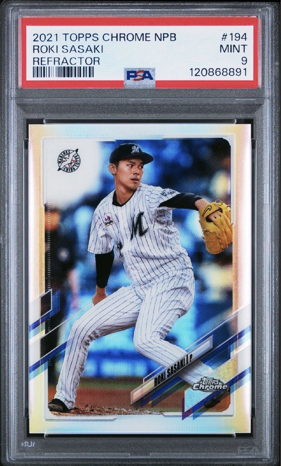 Roki Sasaki 2021 Topps Chrome NPB #194 Refractor Price Guide