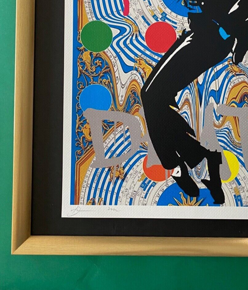 DEATH NYC Signed Large 16x20 Framed MICHAEL JACKSON HIRST COA