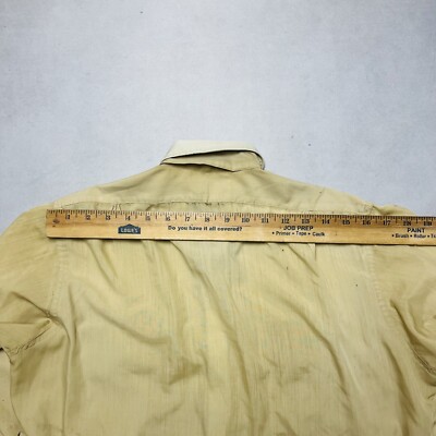 Vintage 50s Hercules Sears Button Up Work Shirt Paint Thrashed