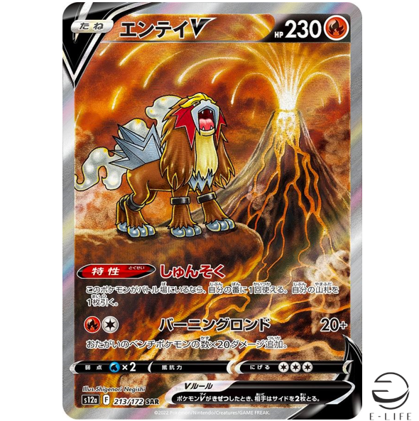 Entei V SAR 213/172 s12a VSTAR Universe HOLO Pokemon Card Japanese