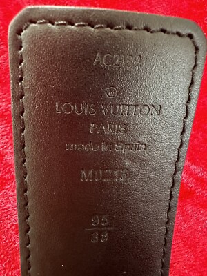 Louis Vuitton LV Initial Belt Men's Black size 38 US or 95