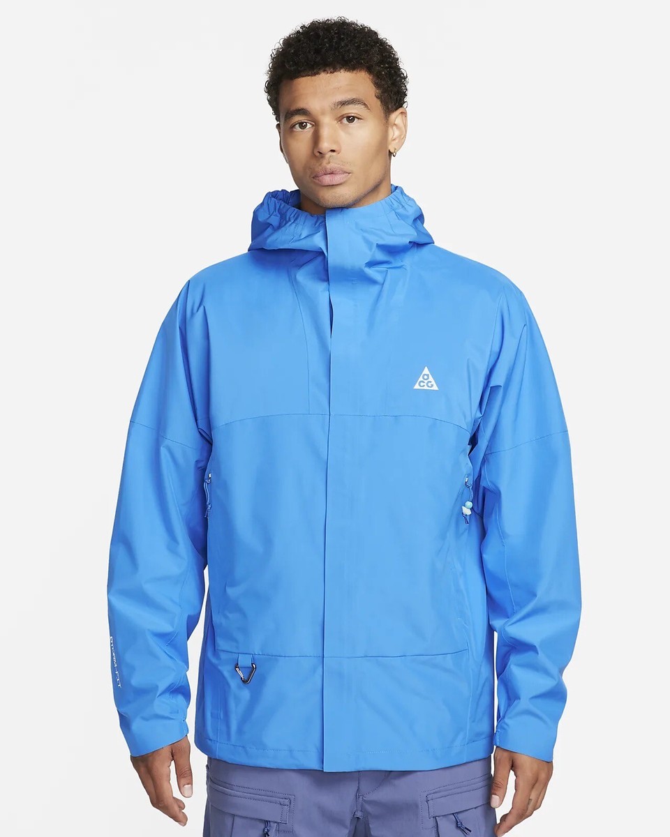 Men's Size S - Nike ACG Storm-Fit Cascade Rain Blue Full ZIP