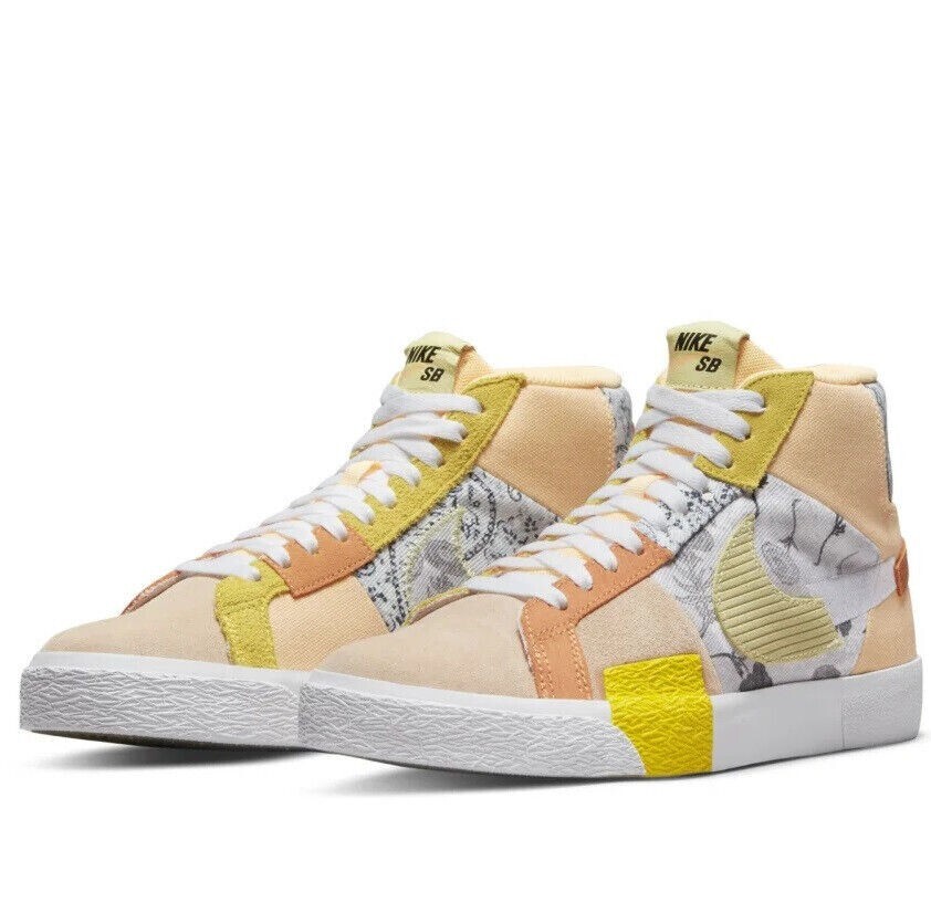 NEW Nike SB Zoom Blazer Mid PRM Paisley Melon Men Sz 4 23cm US