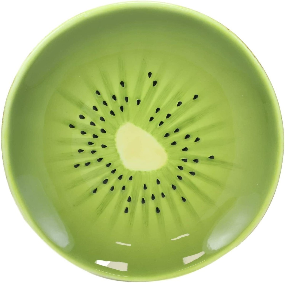 Ebros Large Kiwi Plate Collectible Fruit Ceramic Glass Kitchen