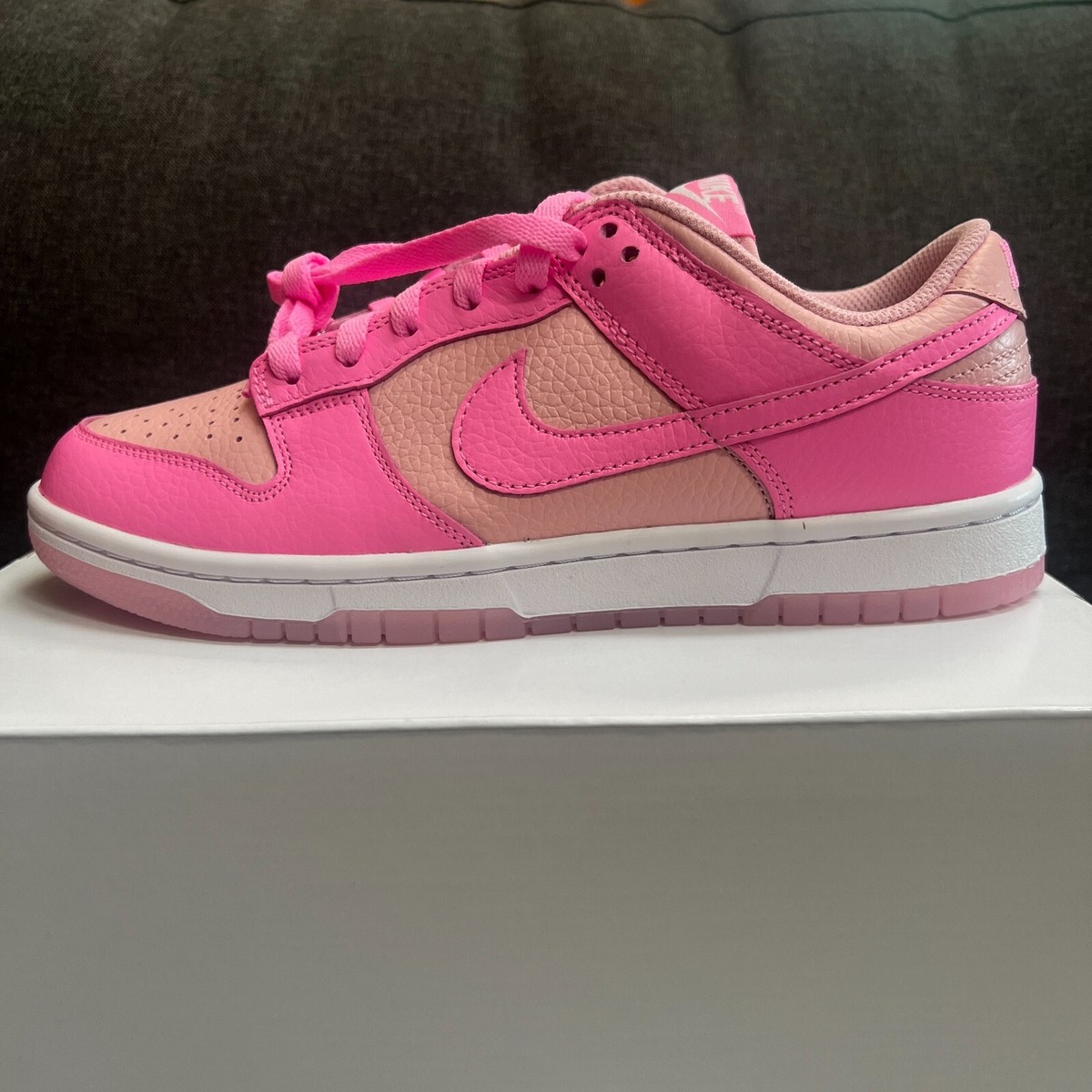 Nike Dunk Low By You Triple Pink White Women's Size 9.5 NO BOX LID