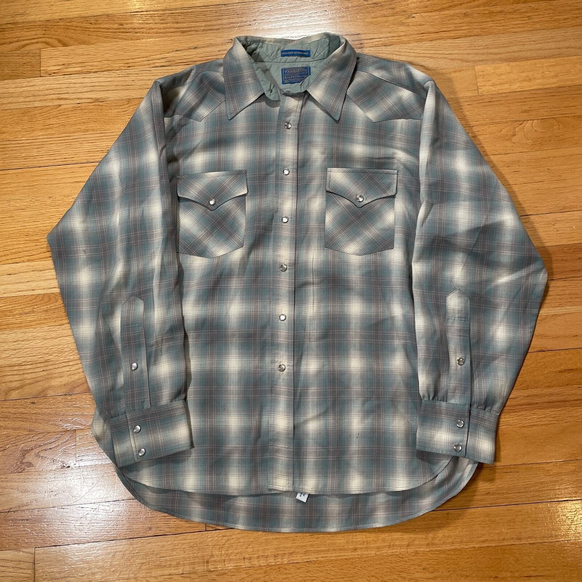 Vintage Pendleton High Grade Western Wear Shadow Plaid Flannel