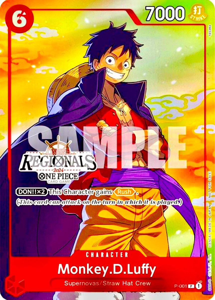 Monkey D Luffy Rare Offline Regional 2024 P-001 One Piece Card