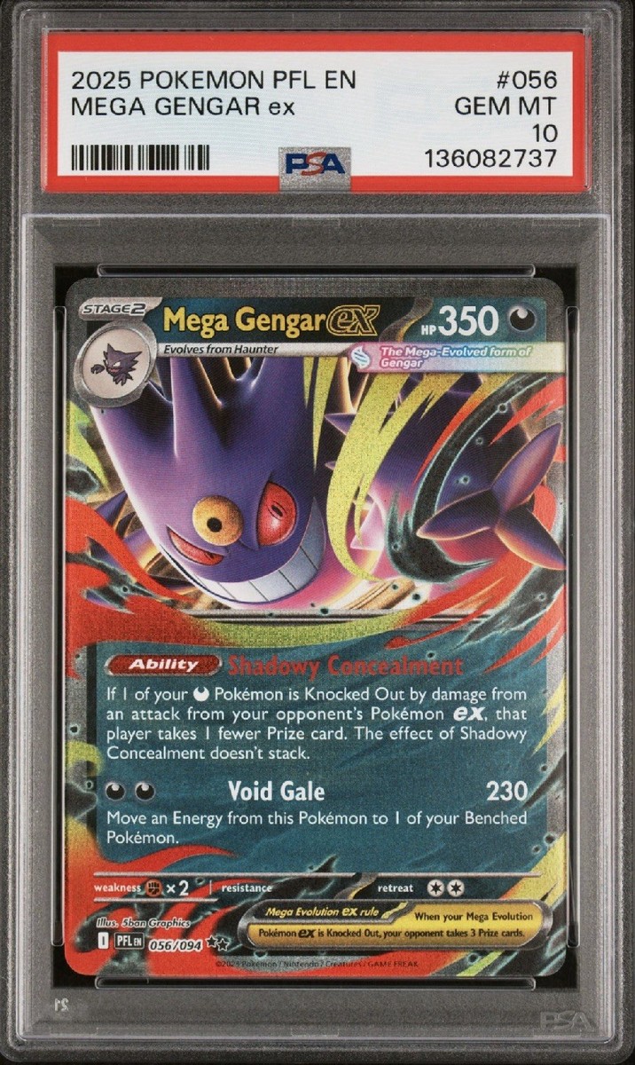 PSA 10 GENGAR EX PHANTASMAL FLAMES 2025 056/094 Pokemon Card | eBay