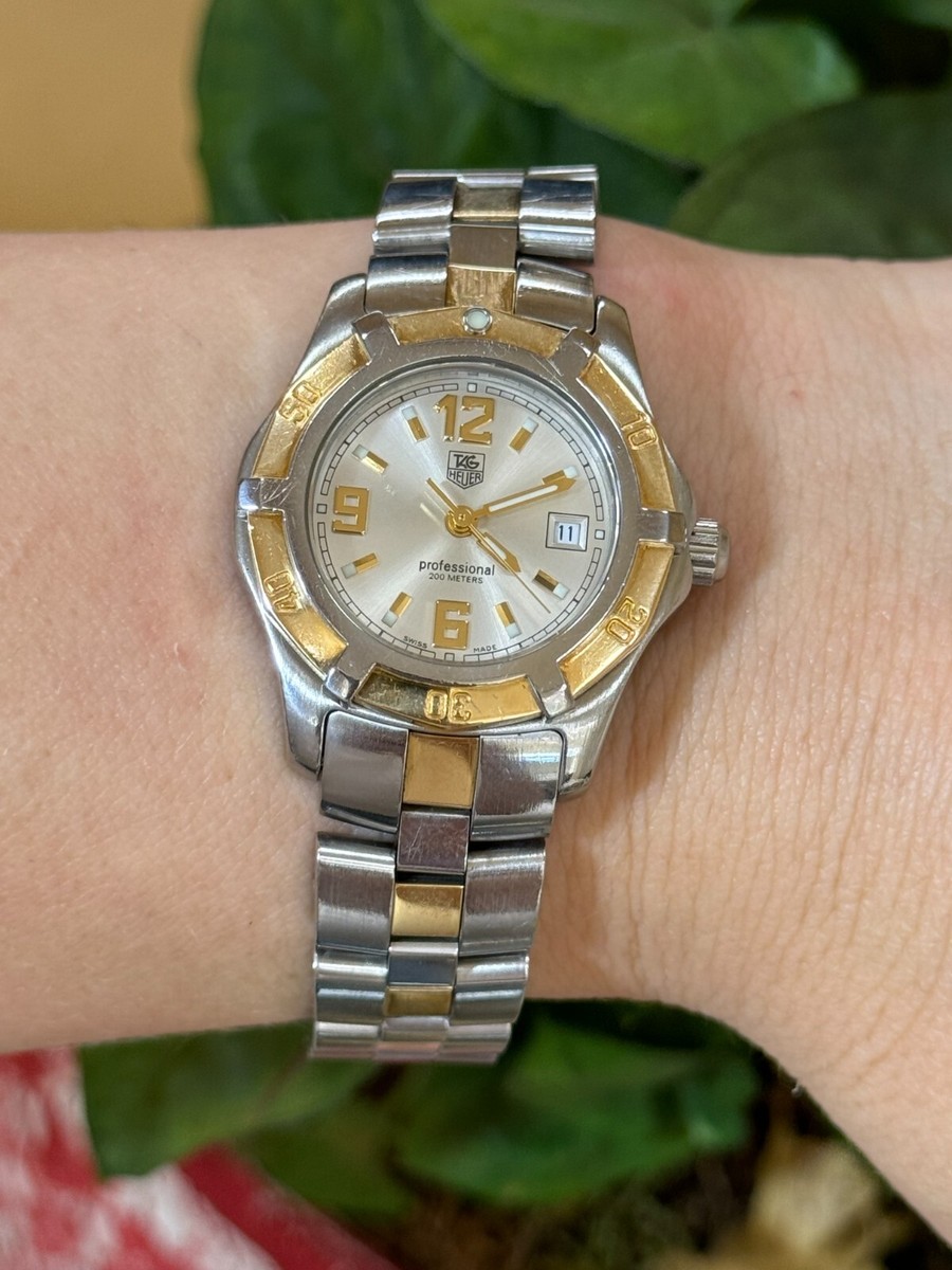 Tag Heuer Professional 200M Watch Gold & Steel Quartz Lady Swiss