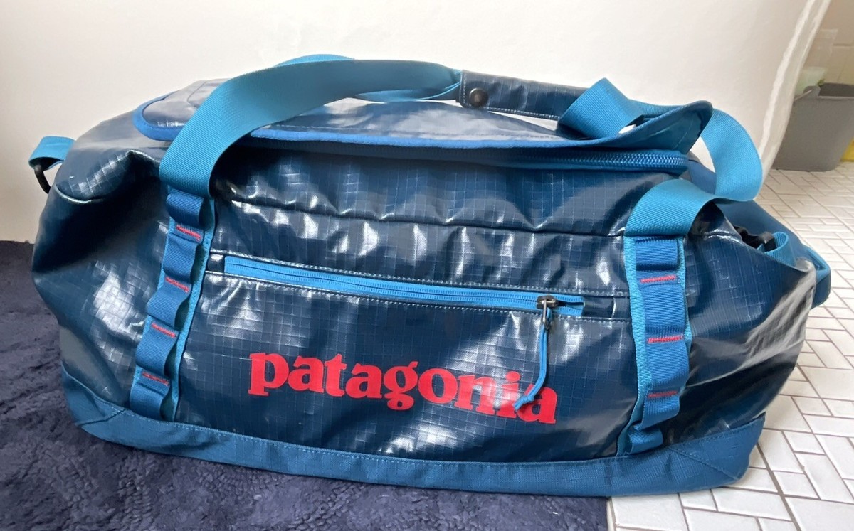 Patagonia Black Hole 60L Duffel Bag Shiny Big Sur Blue Ripstop | eBay