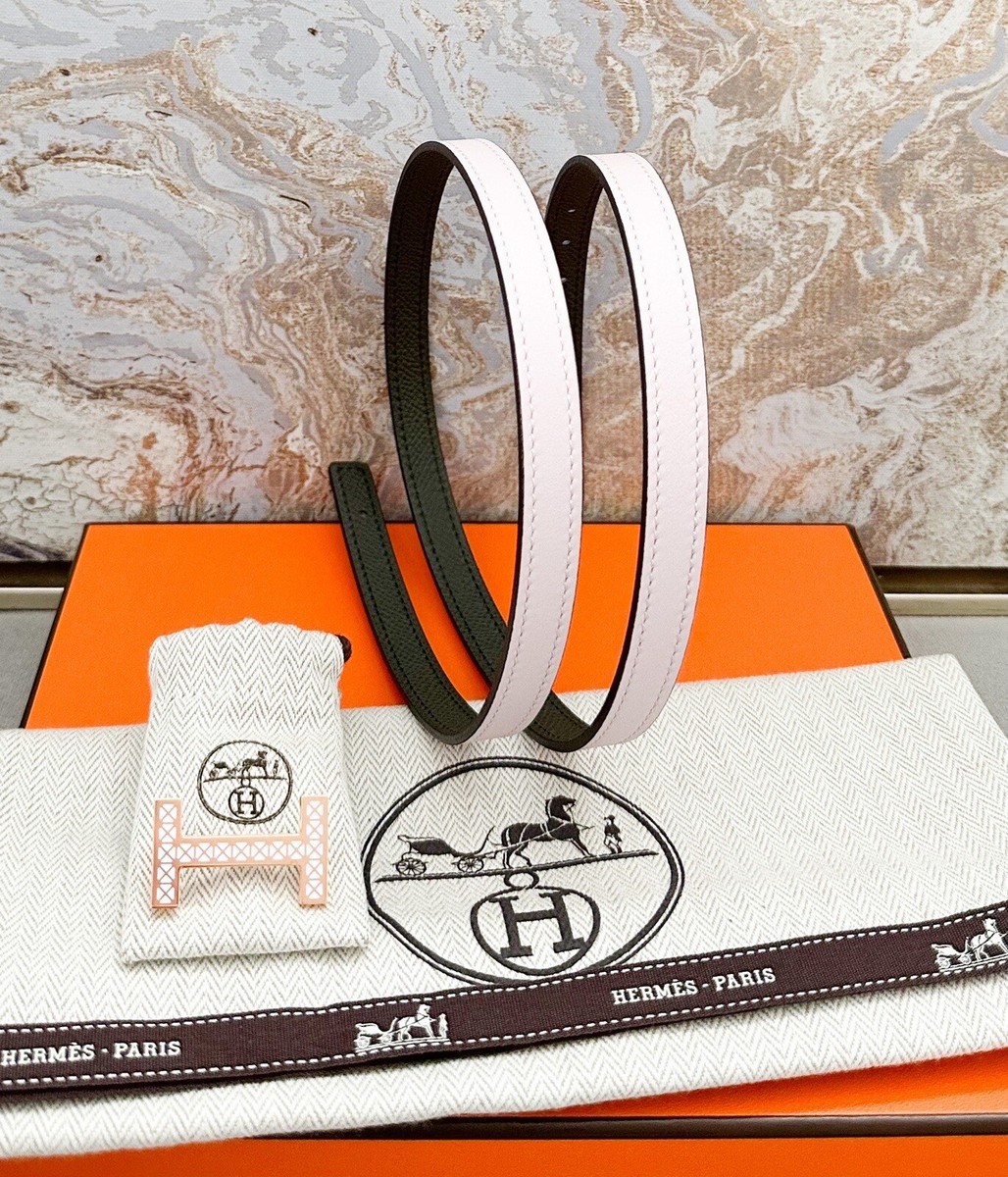 Hermes Epsom Swift 13mm Reversible Focus Medor Laquee Leather Belt