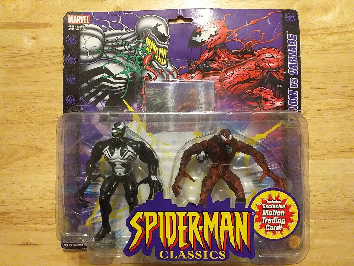 RARE Venom vs Carnage Figure 2 Pack Spider-Man Classics NEW 2001