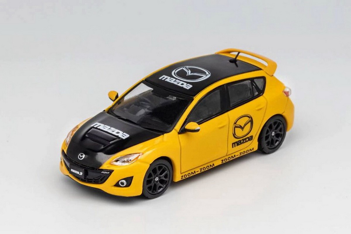 GCD 1/64 Scale Mazda 3 MPS Black Diecast Car Model Toy Collection