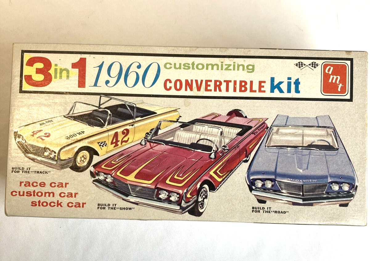 Vintage 1960 AMT 3 in 1 Customizing Convertible Model Kit Mercury