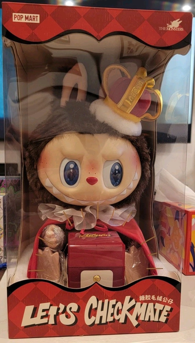 AUTHENTIC Pop Mart The Monsters Labubu Let's Checkmate King Vinyl