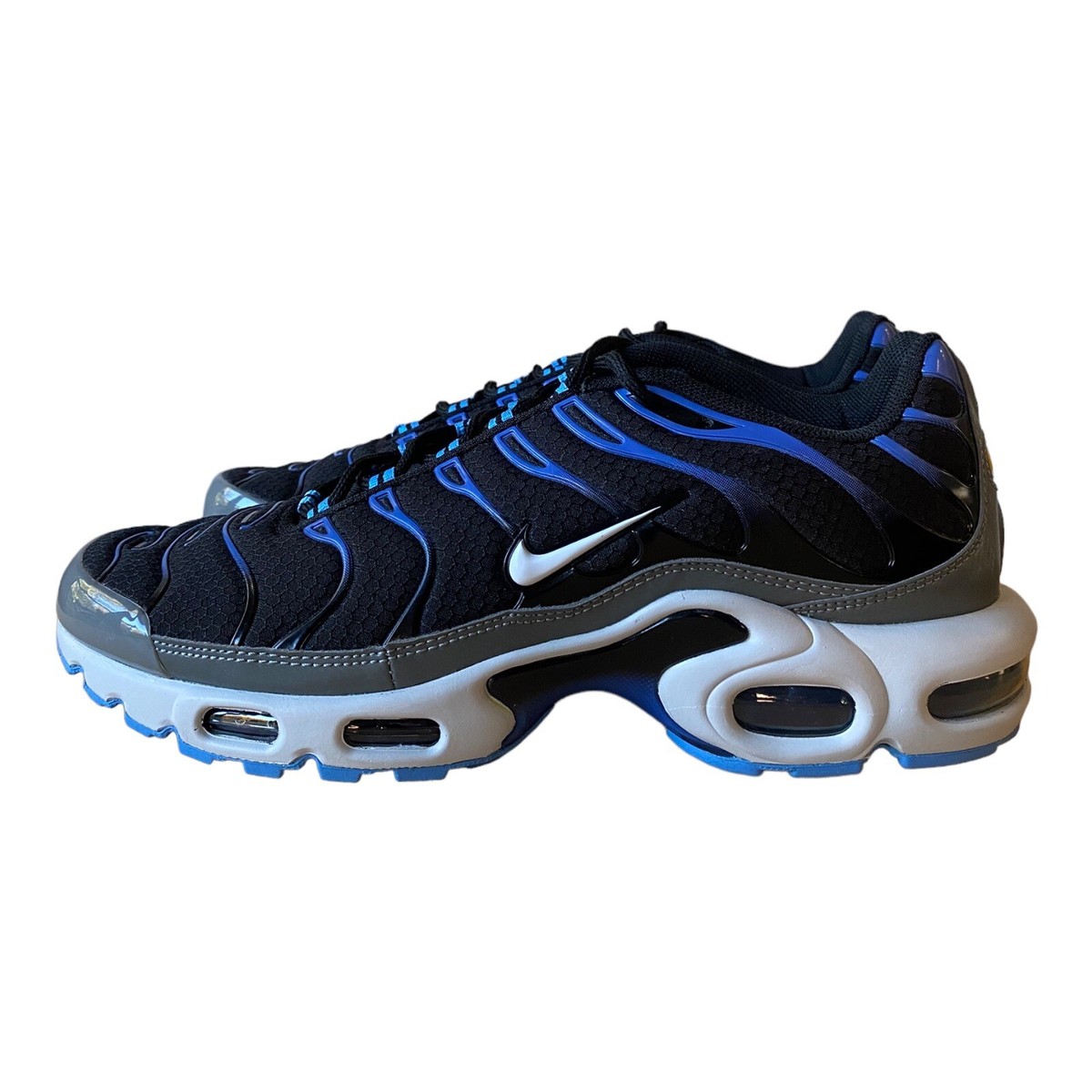 Nike Air Max Plus Black Royal Blue Shoes DH4776-003 - Men's Size 9