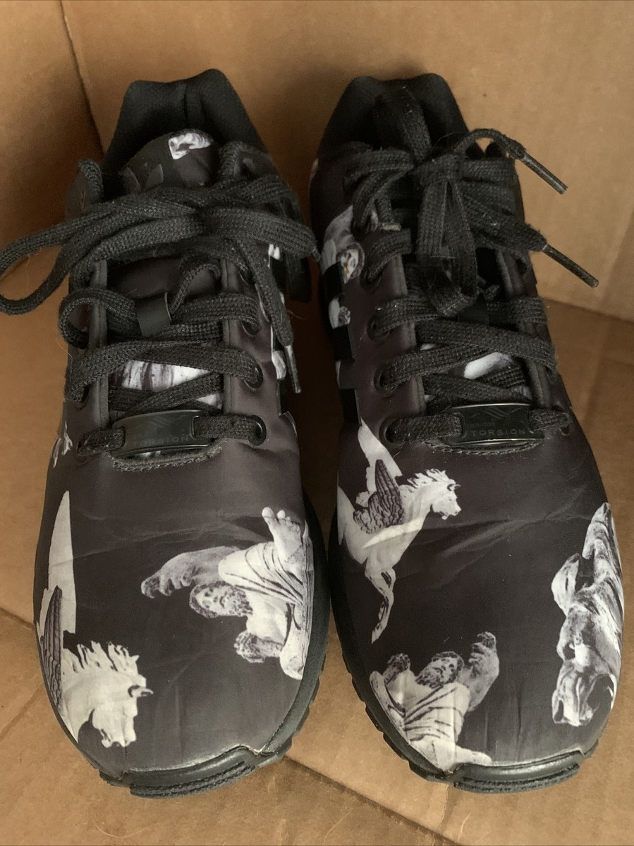 Limited ADIDAS ZX Flux Carbon Black B34138 Mythology Sneakers