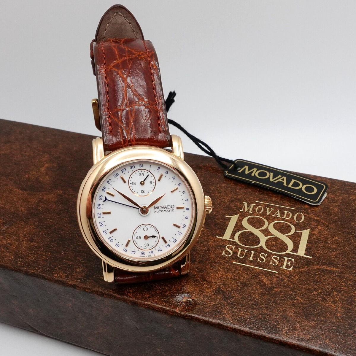 Movado 1881 Suisse 44.B2.870 18K Yellow Gold Automatic Watch