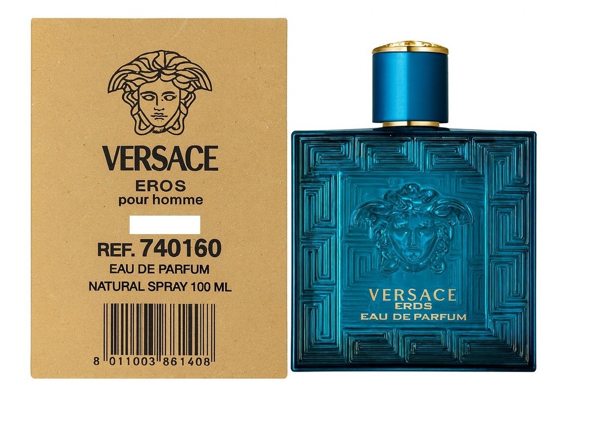 VERSACE EROS EDP 3.4 OZ / 100 ML FOR MEN WITH CAP (NEW IN BROWN