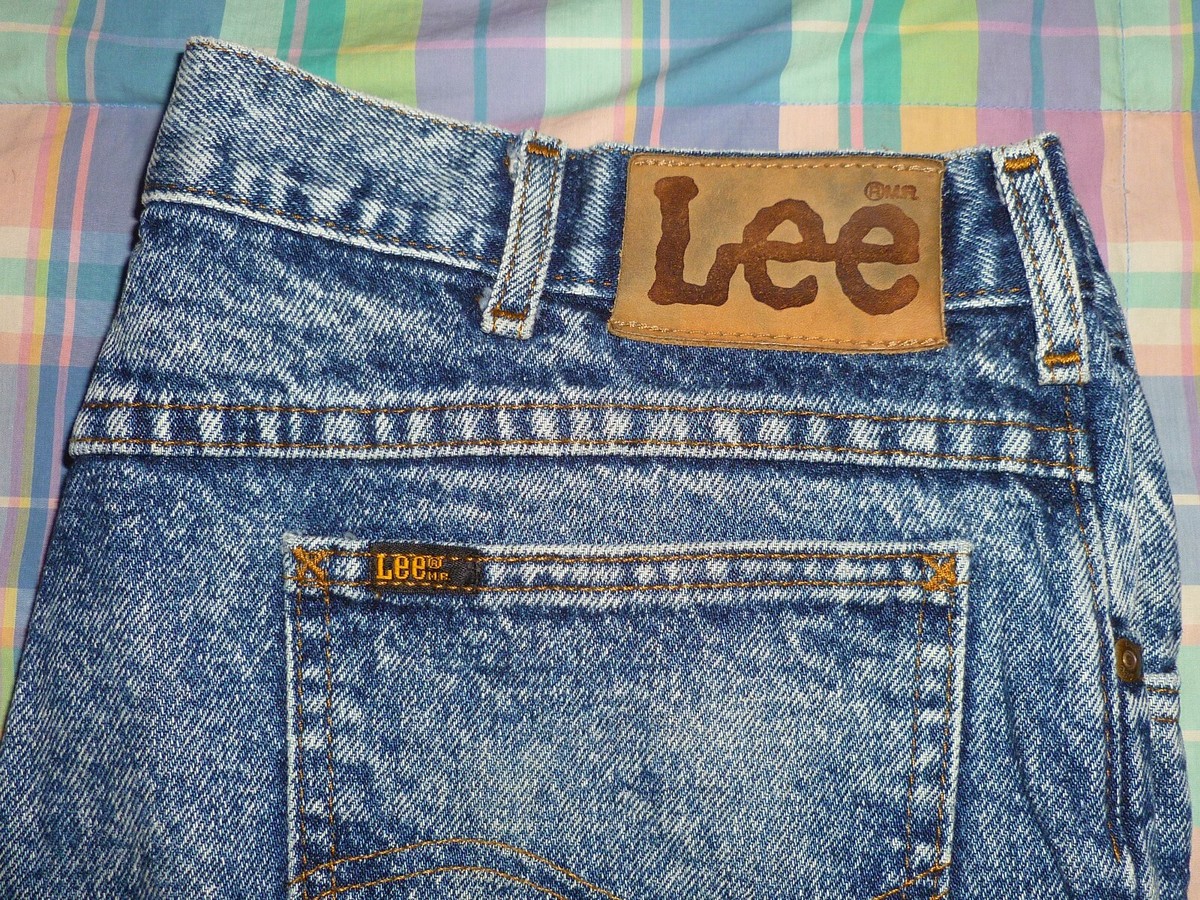 VTG Lee Riders 80s/90s Acid Wash Jeans Union Made U.S.A., Size 35