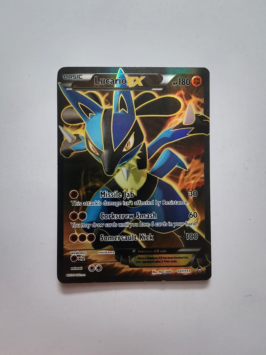 Lucario EX - 107/111 - Full Art Ultra Rare Pokemon XY Furious