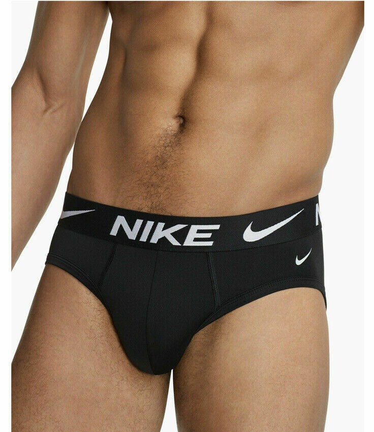 MEN'S NIKE UNDERWEAR dri fit essential micro BRIEFS (3-PACK BLACK