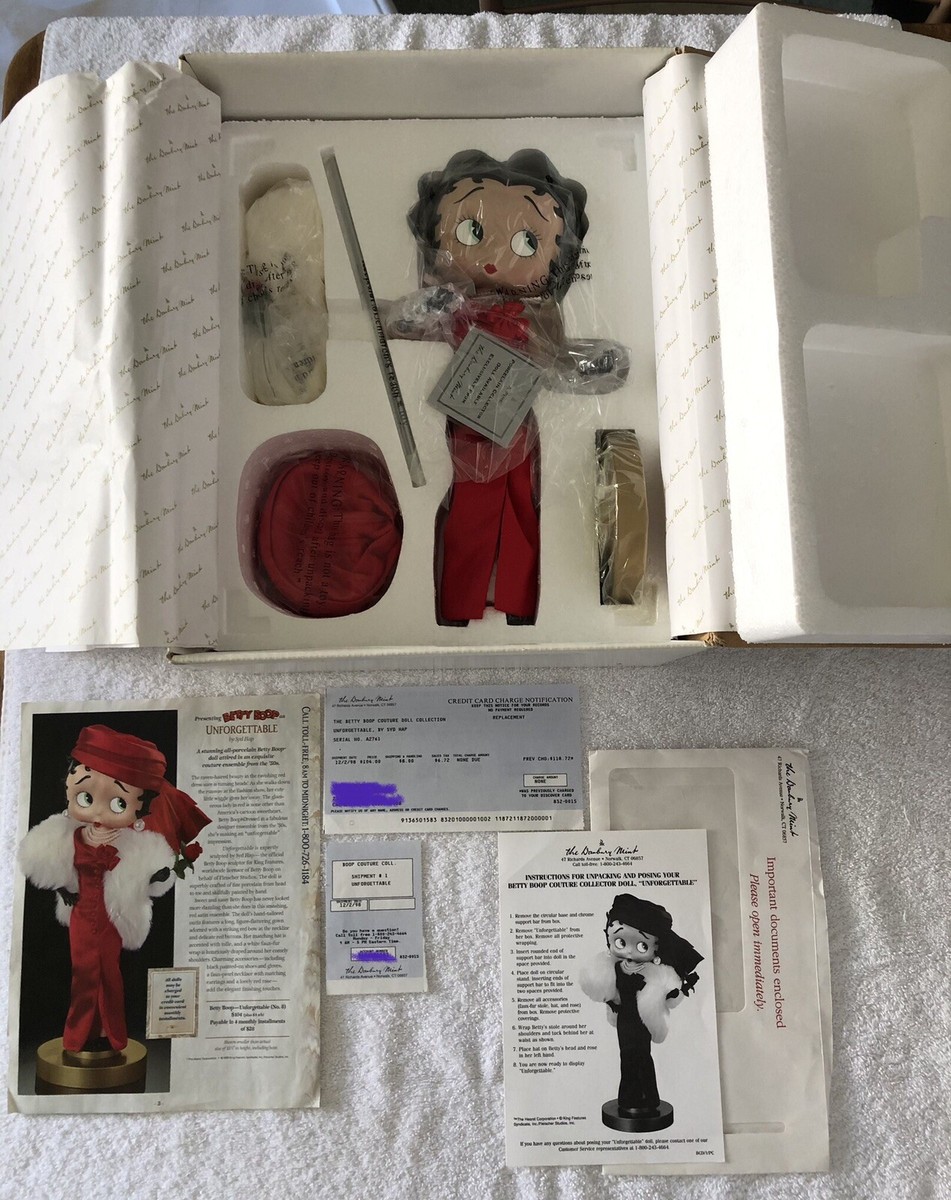 Vintage Danbury Mint Betty Boop Unforgettable Porcelain Doll Syd