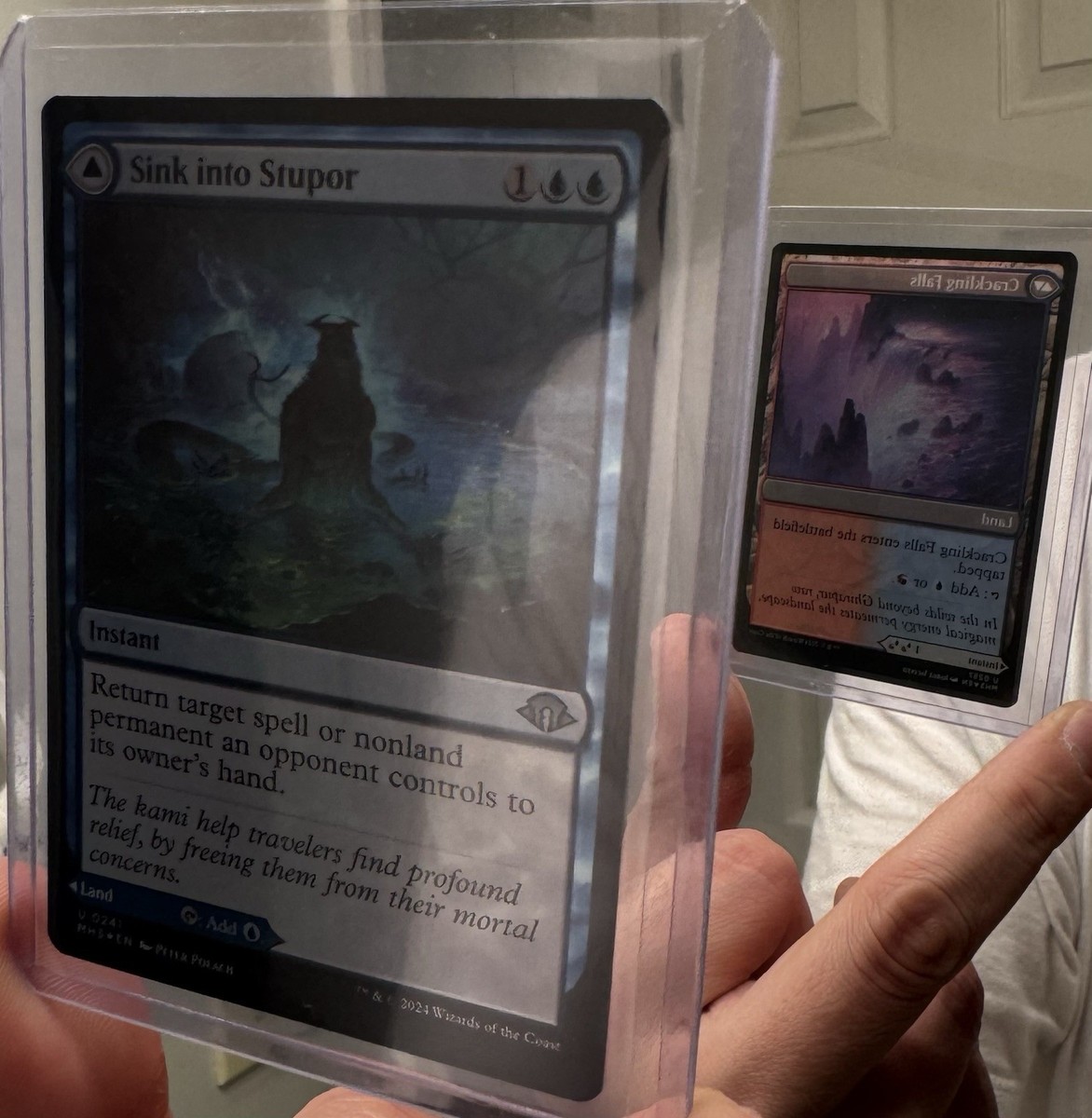 Sink Into Stupor / Crackling Falls Foil - Mint Misprint MTG Rare