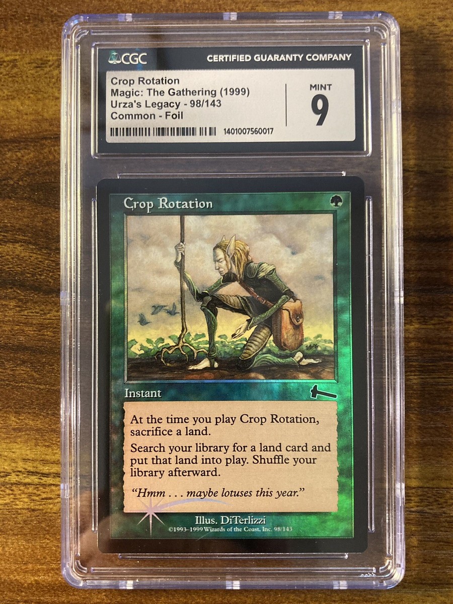 MTG✨CROP ROTATION FOIL✨Urza's Legacy CGC 9 MINT Common INSTANT
