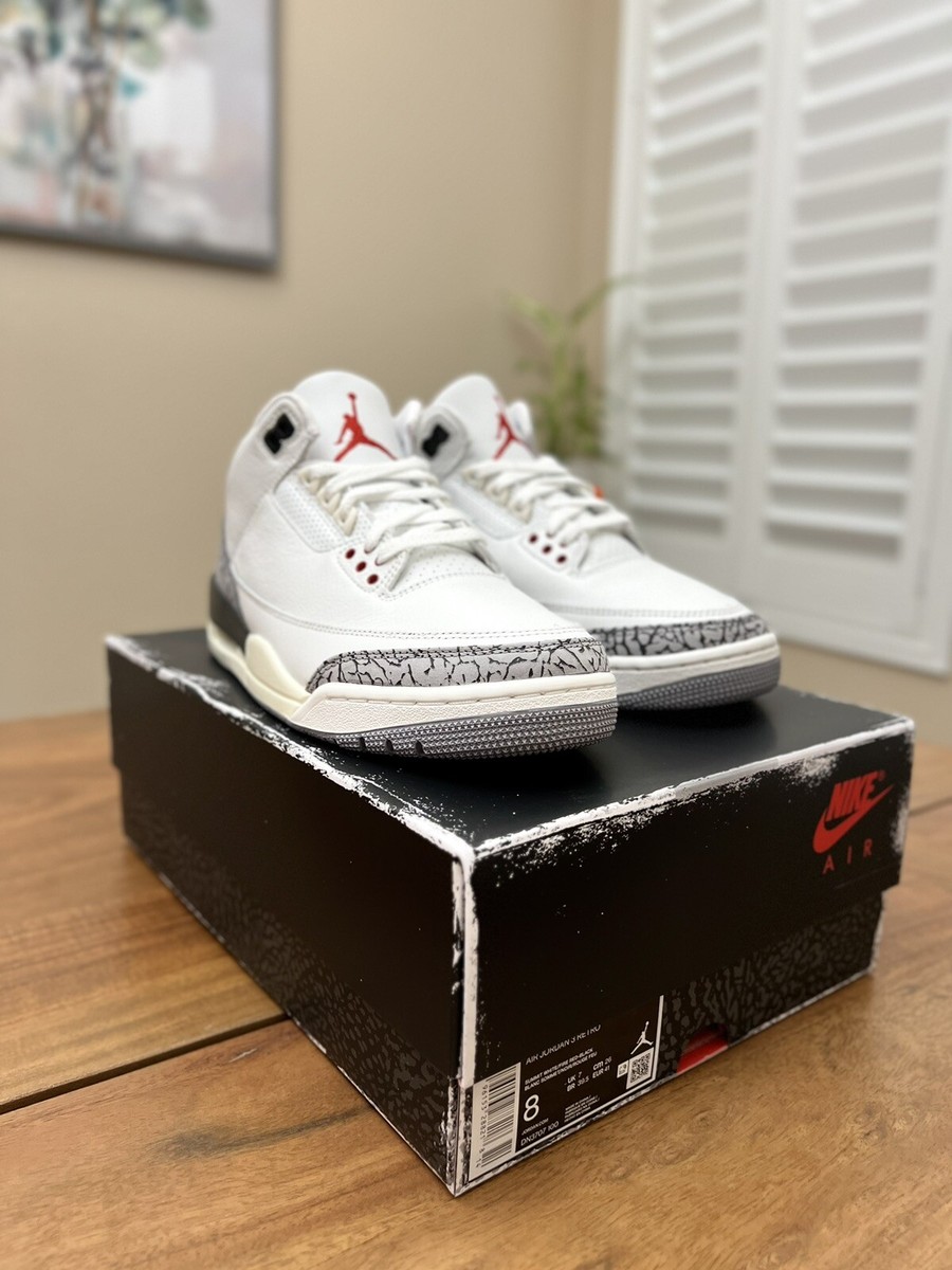 Air Jordan 3 White Cement Reimagined Men Size 8 / Women 9.5 DN3707