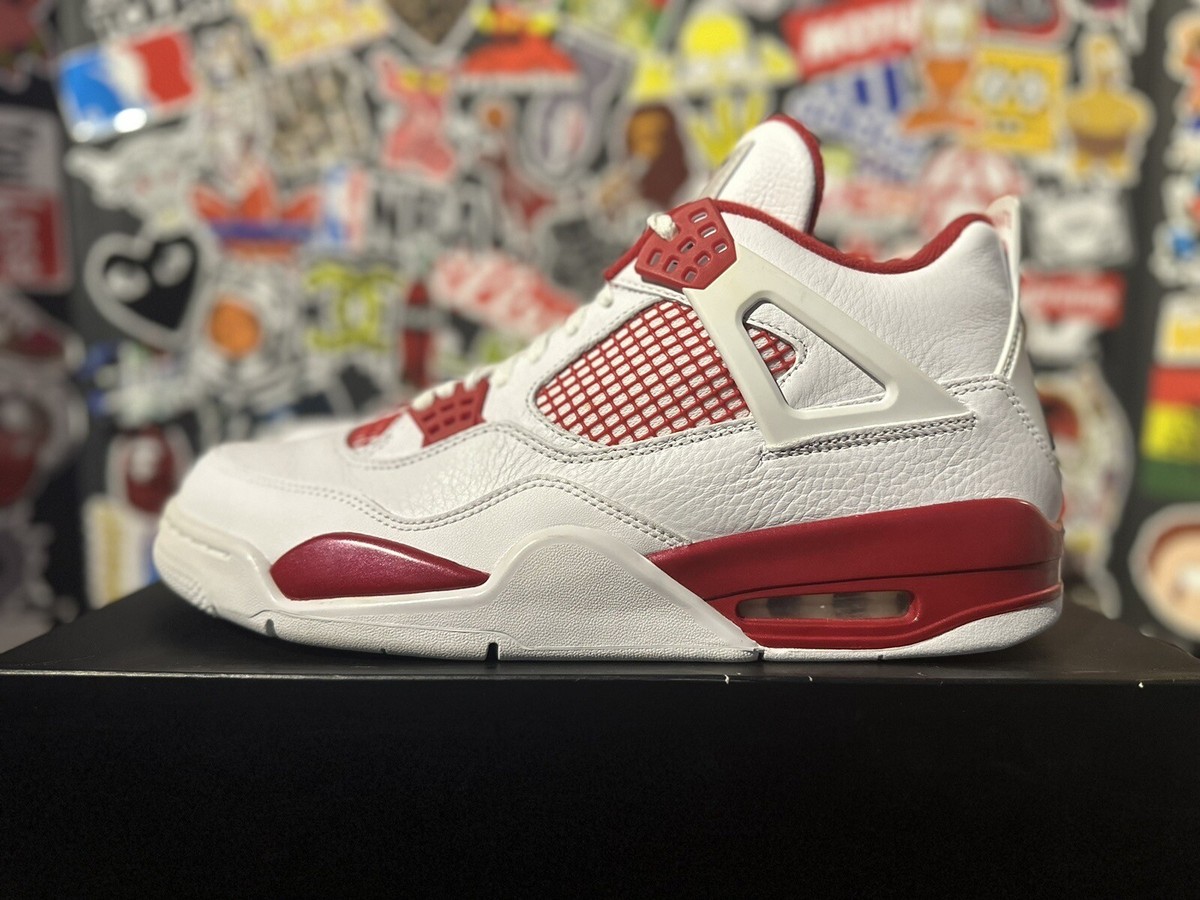 Nike Air Jordan 4 Retro Alternate 89 White Red Mens Size 12
