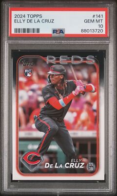 PSA 10 Elly De La Cruz RC Rookie #141 2024 Topps Baseball Card