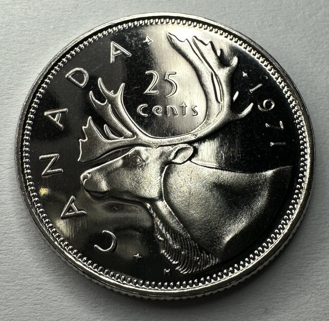 1971 Canadian 25Cent Quarter Proof-Like Coin Uncirculated