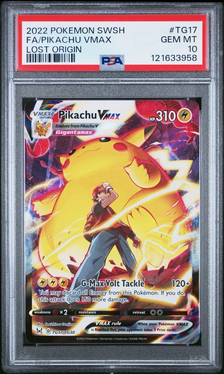 Pikachu VMAX PSA 10 English Pokemon Card TG17/TG30 Lost Origin