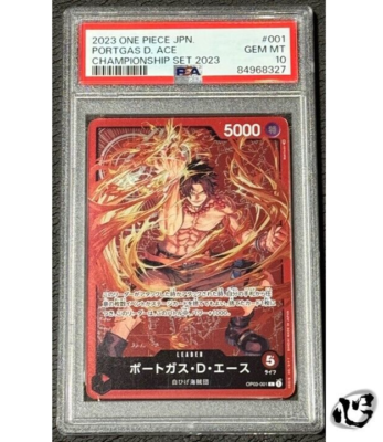 PSA 10 Portgas D Ace OP03-001 Championship Parallel PROMO L One