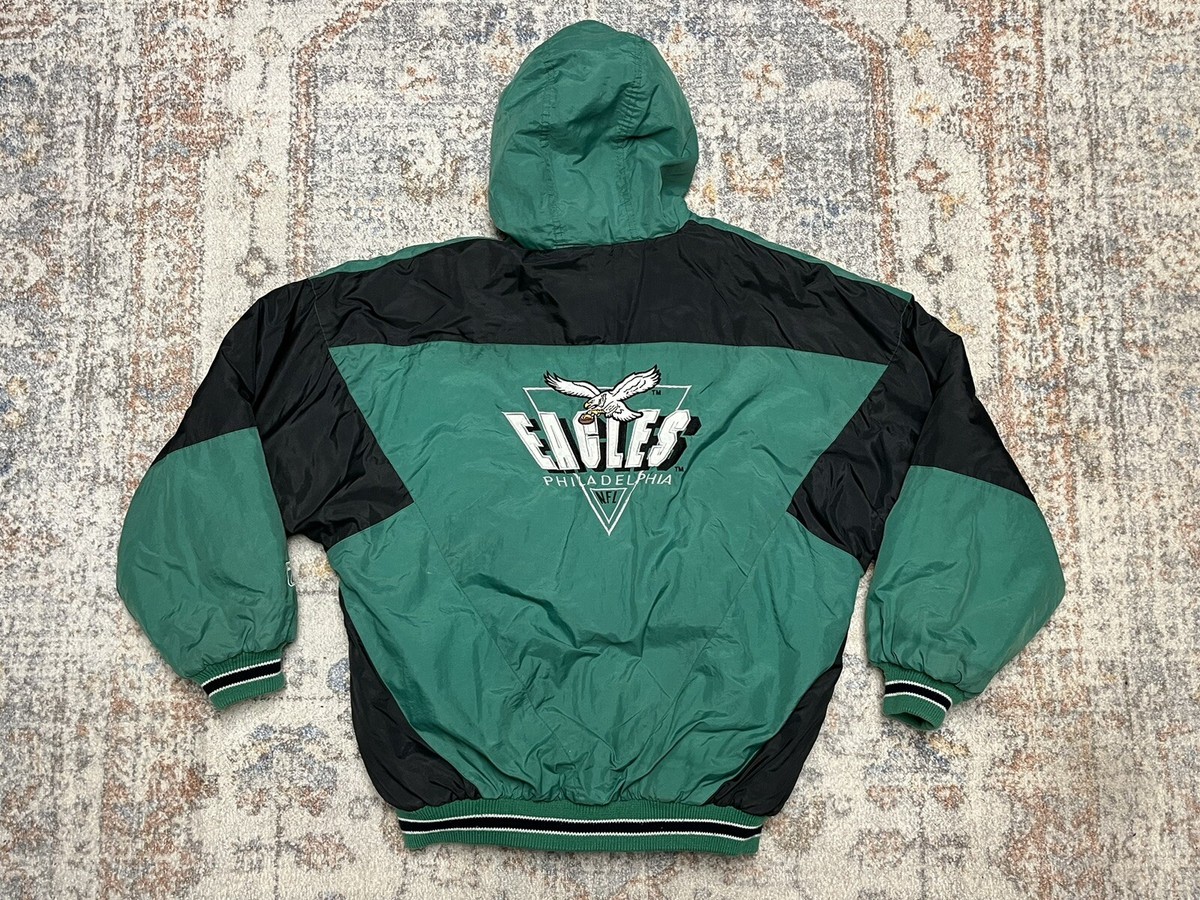 Vintage Logo 7 Philadelphia Eagles Medium Puffer Jacket Team NFL