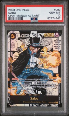 Sabo Manga Alt Art OP04-083 Kingdoms Intrigue One Piece PSA 10