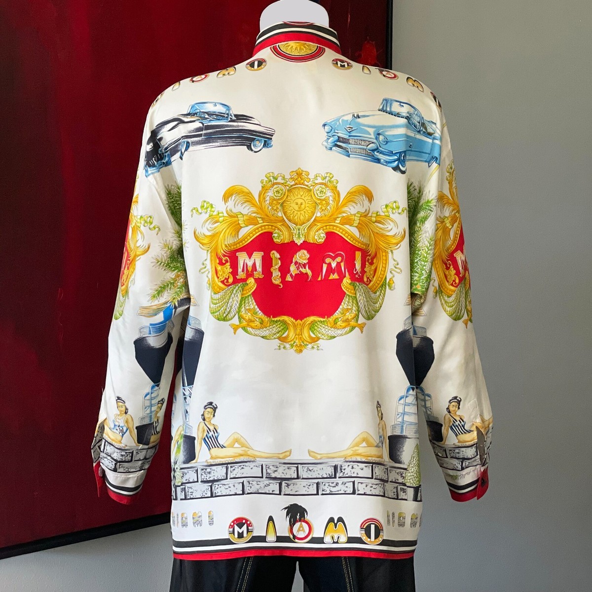 トップス 90s GIANNI VERSACE ATELIER Silk Shirt 48 Gianni Versace