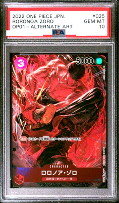 PSA 10 One Piece Card Game Zoro OP01-025 SR Parallel Japanese | eBay
